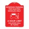 Signmission Reserved Parking for Electric Vehicles 4 Hour Limit Violators Towed Alum, 18" x 24", RW-1824-23112 A-DES-RW-1824-23112 - alternate 1